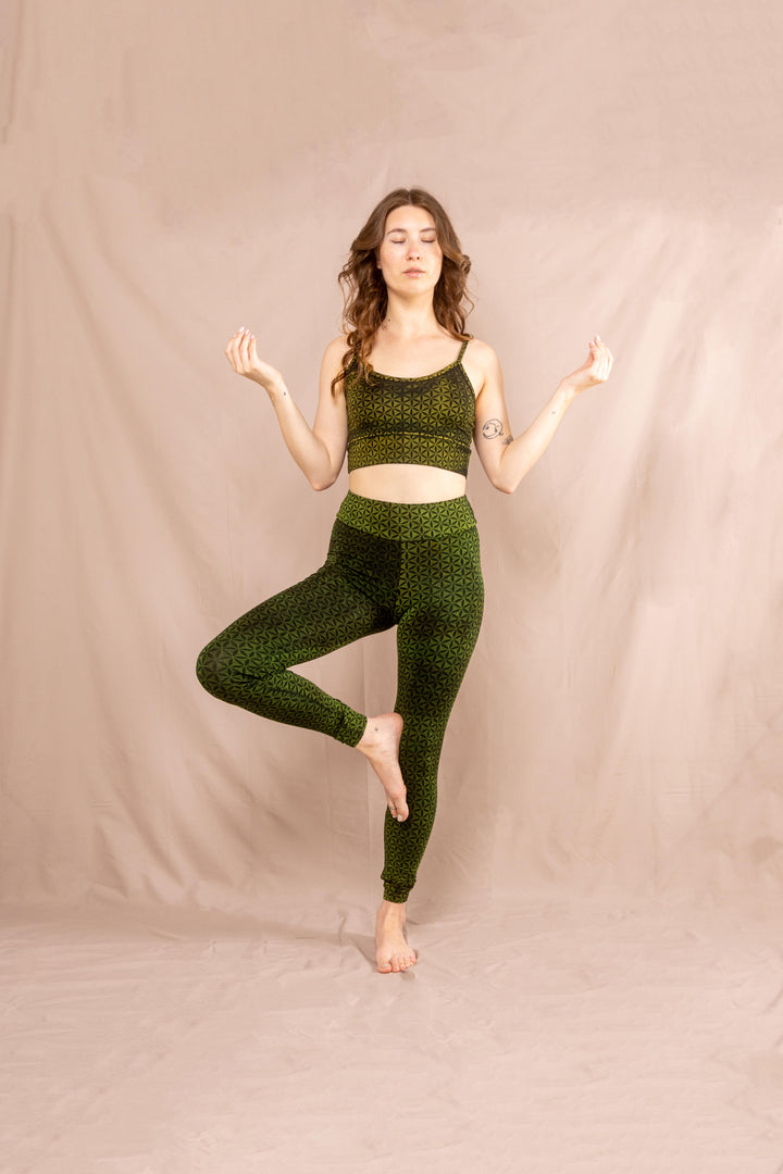 Yoga Top ~ Blume des Lebens ~ Grün