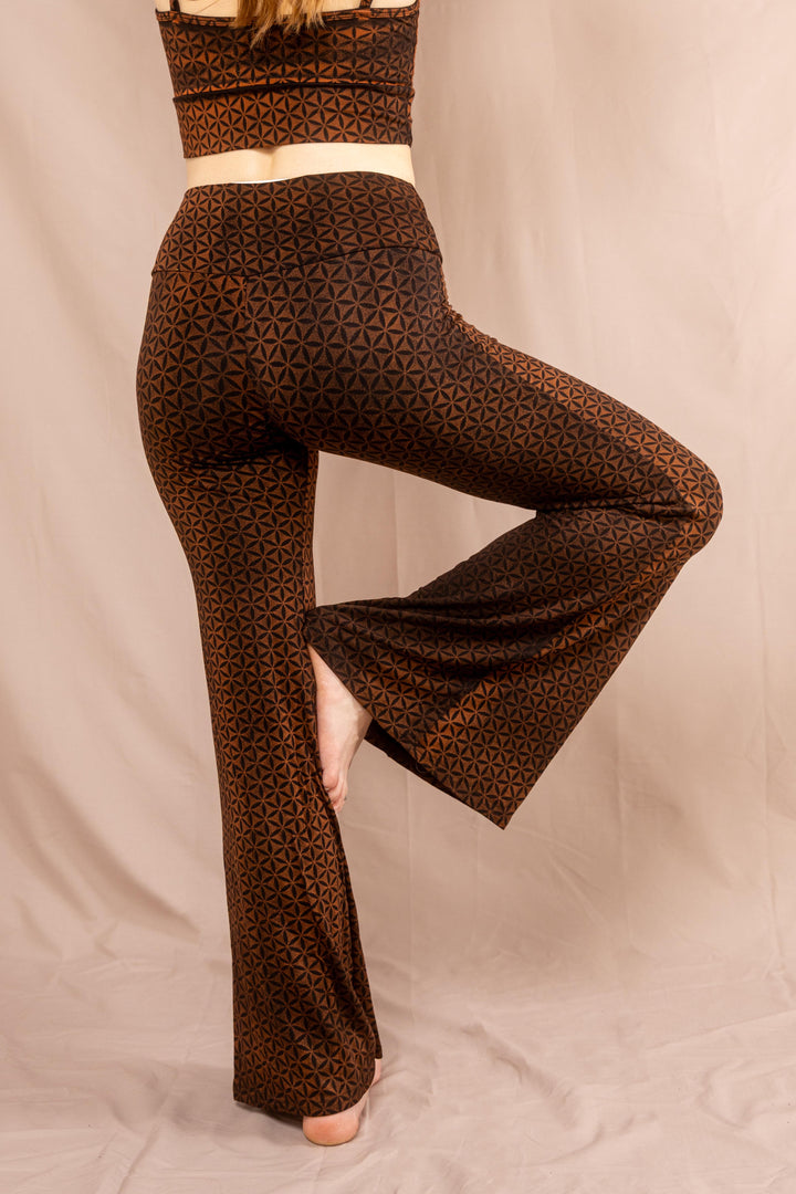 Flared Leggins ~ Blume des Lebens ~ Rost