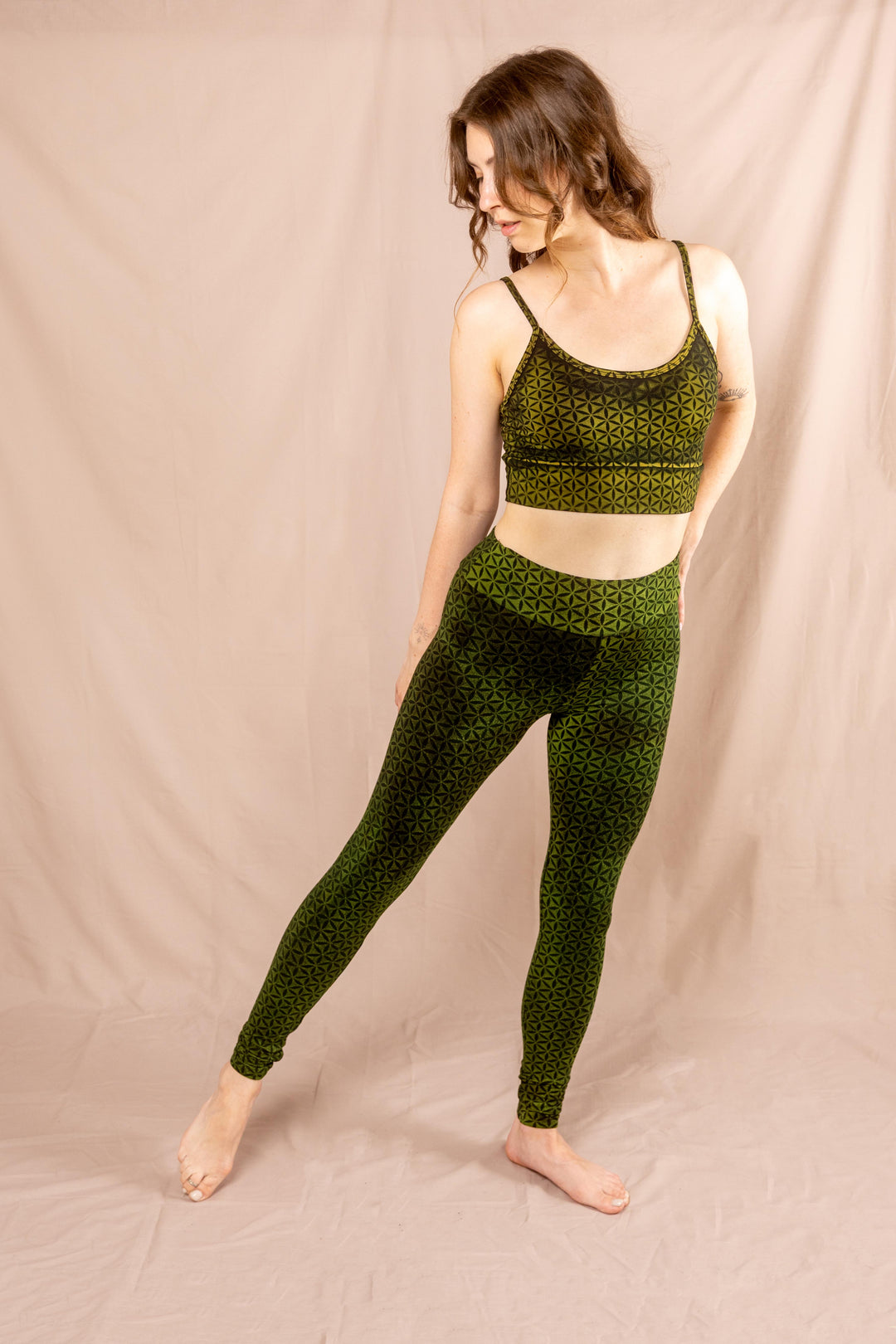 Yoga Top ~ Blume des Lebens ~ Grün