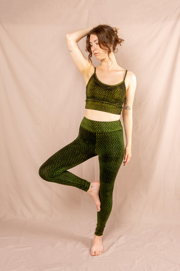 Yoga Top ~ Blume des Lebens ~ Grün