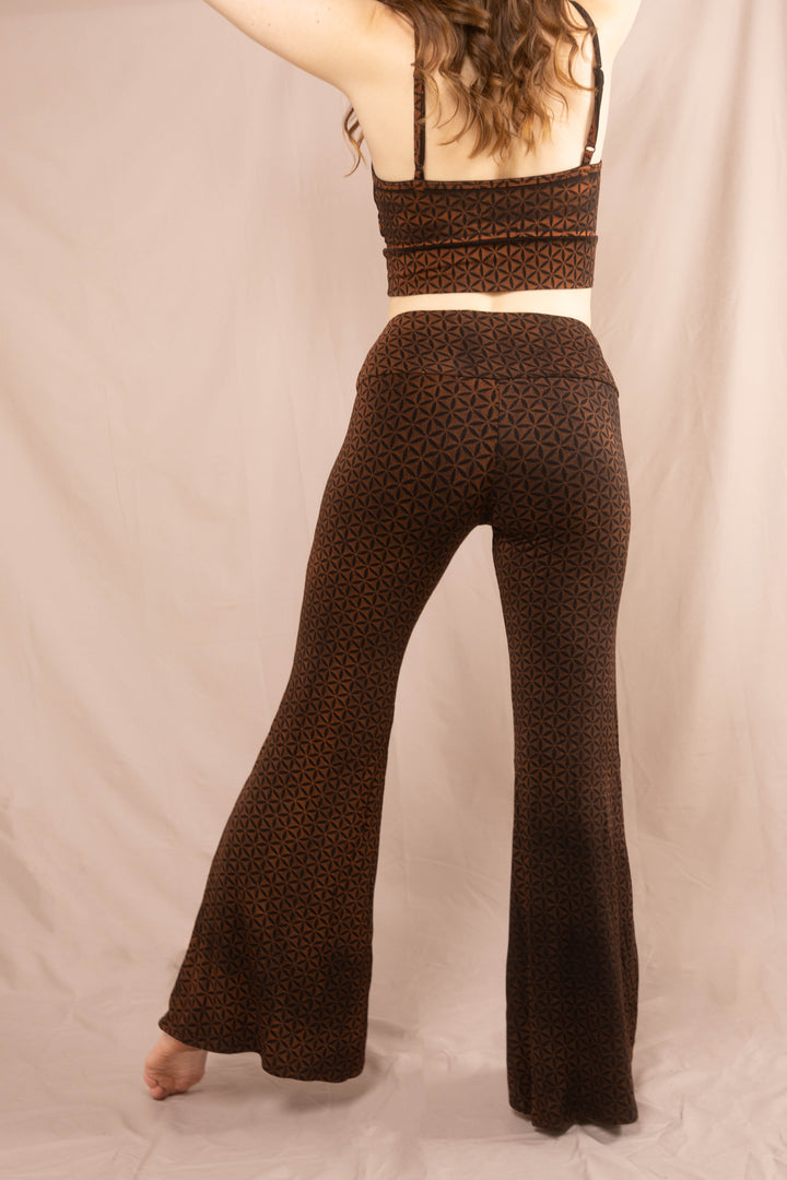 Flared Leggins ~ Blume des Lebens ~ Rost