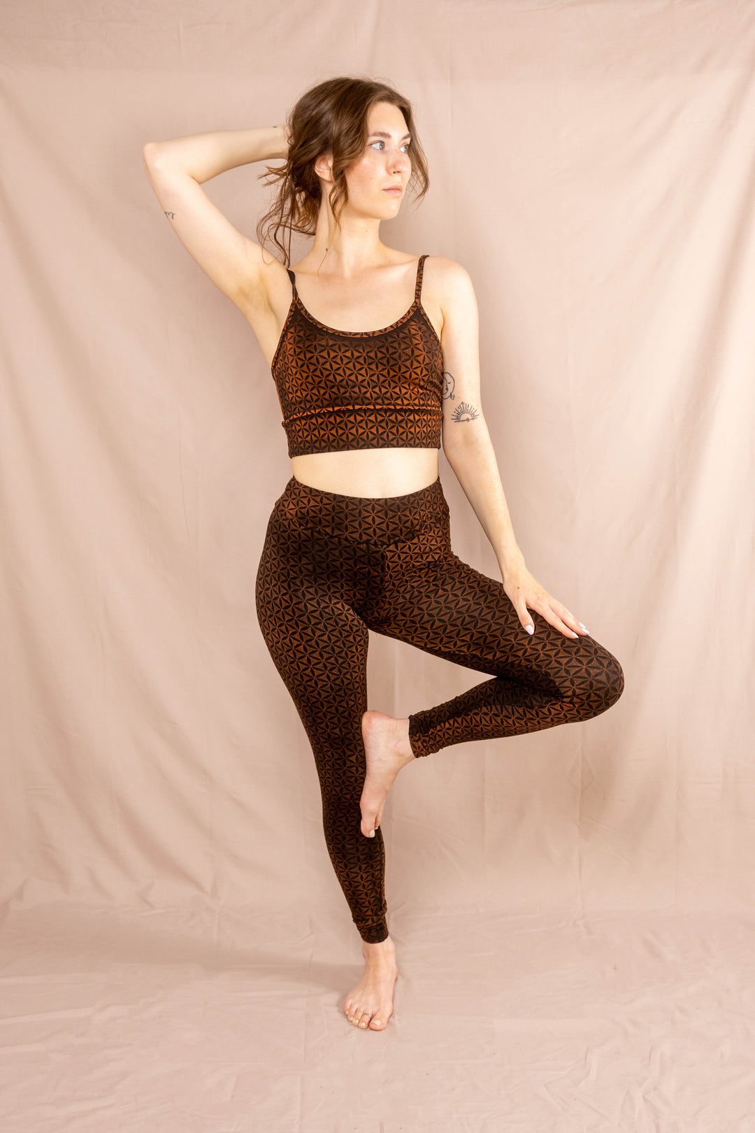 Yoga Top ~ Blume des Lebens ~ Rost