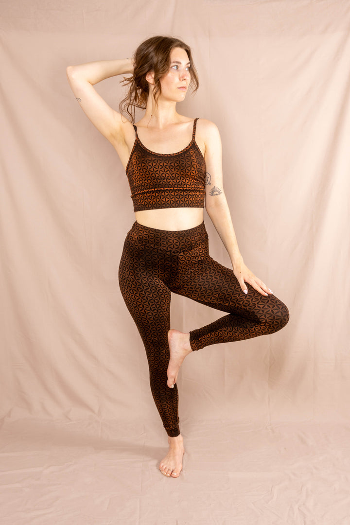 Yoga Top ~ Blume des Lebens ~ Rost