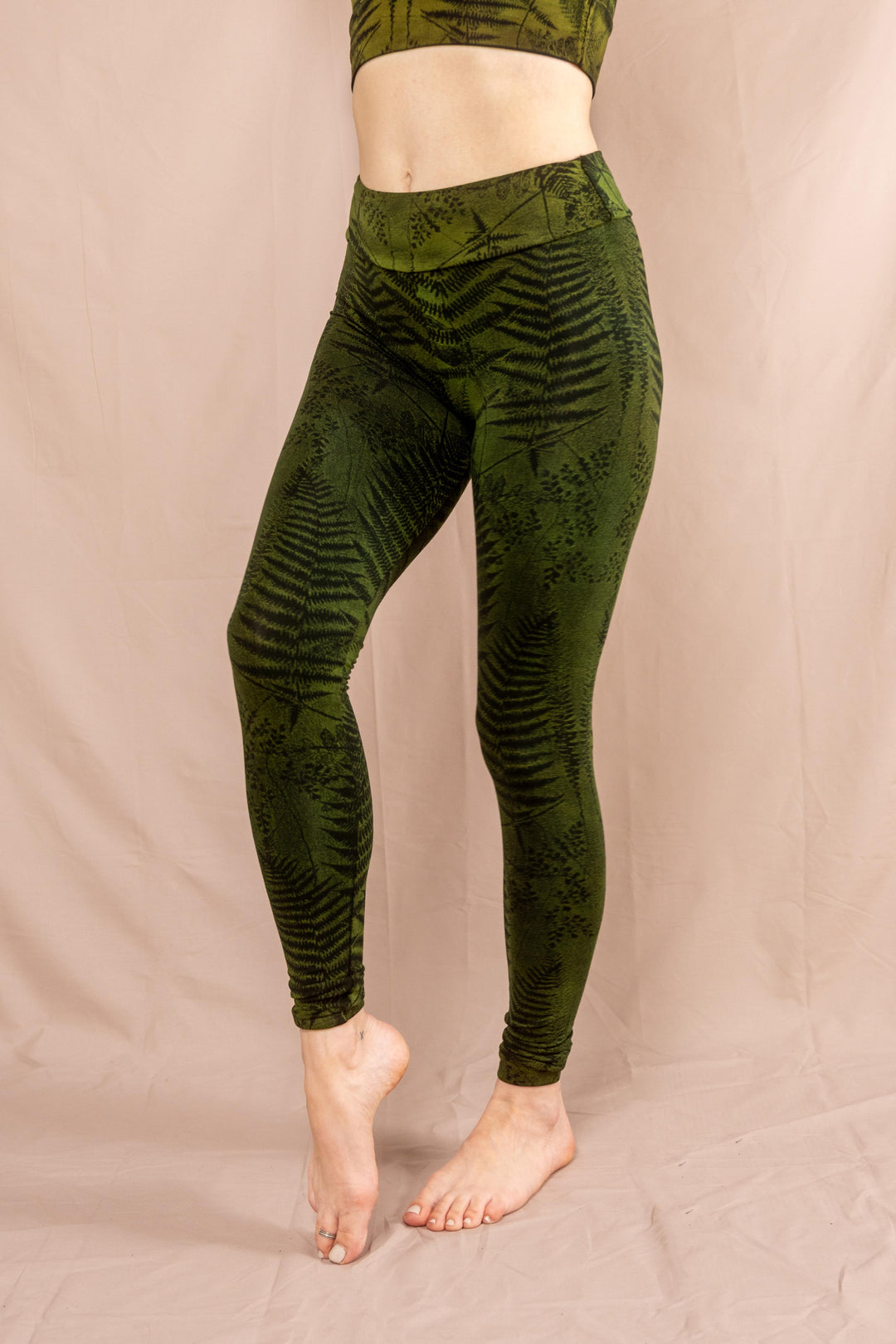 Farn Leggins ~ Grün