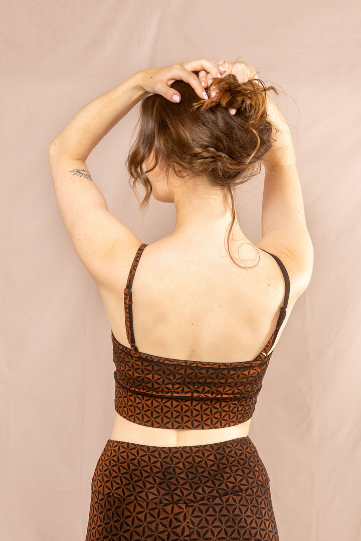 Yoga Top ~ Blume des Lebens ~ Rost