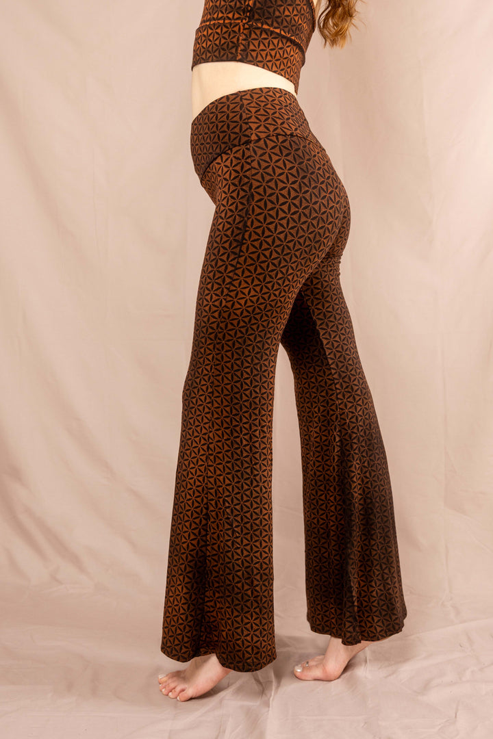 Flared Leggins ~ Blume des Lebens ~ Rost