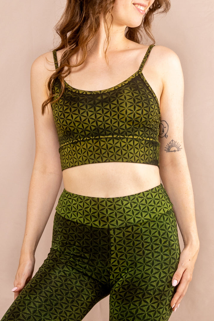 Yoga Top ~ Blume des Lebens ~ Grün