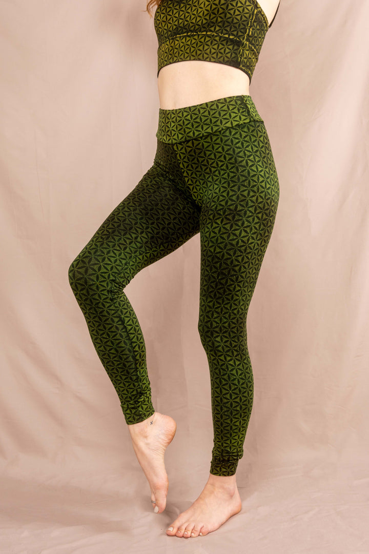 Leggins ~ Blume des Lebens ~ Grün