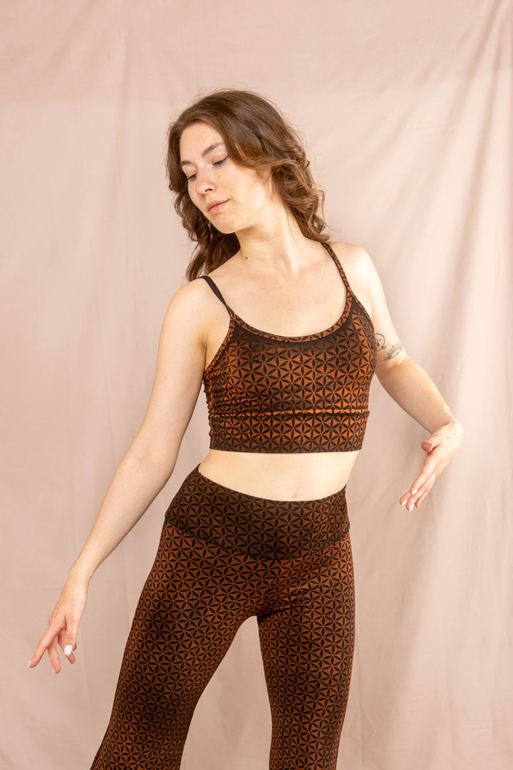 Yoga Top ~ Blume des Lebens ~ Rost
