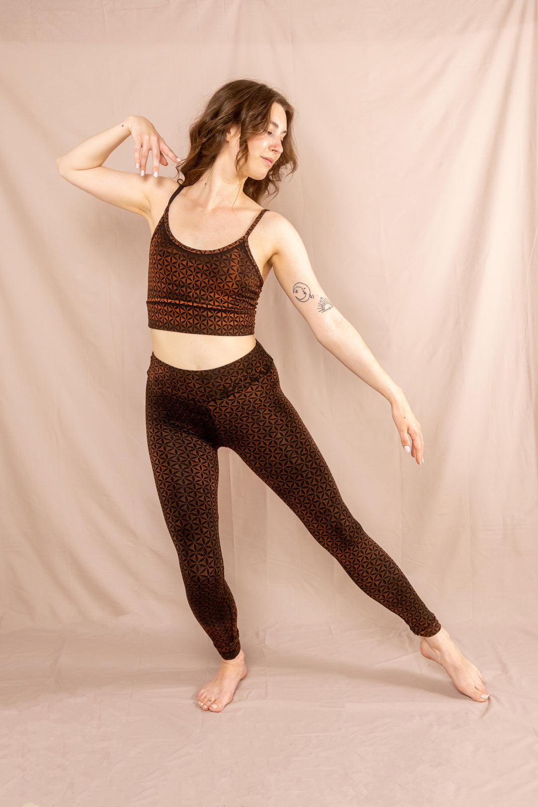 Yoga Top ~ Blume des Lebens ~ Rost
