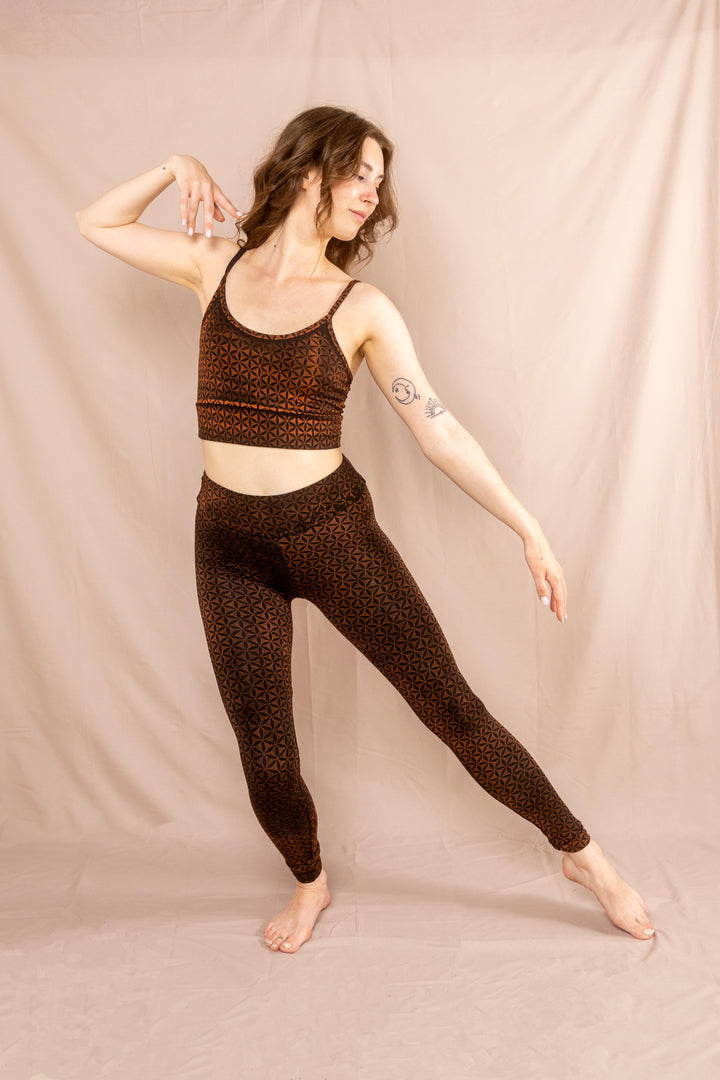 Yoga Top ~ Blume des Lebens ~ Rost
