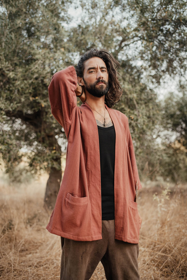 Unisex Kimono ~ AAREN rost aus Baumwolle