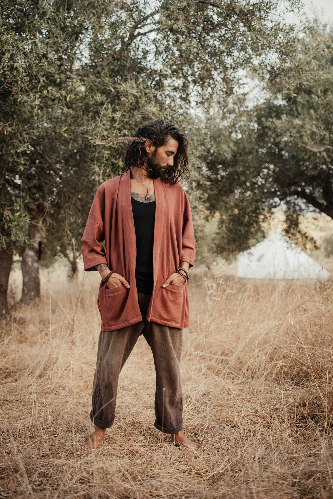 Unisex Kimono ~ AAREN rost aus Baumwolle