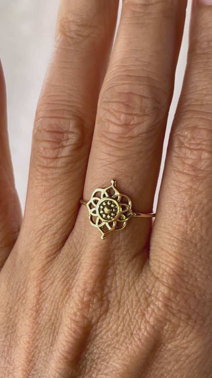 Filigraner Ring ~ MANDALA ~ Messing