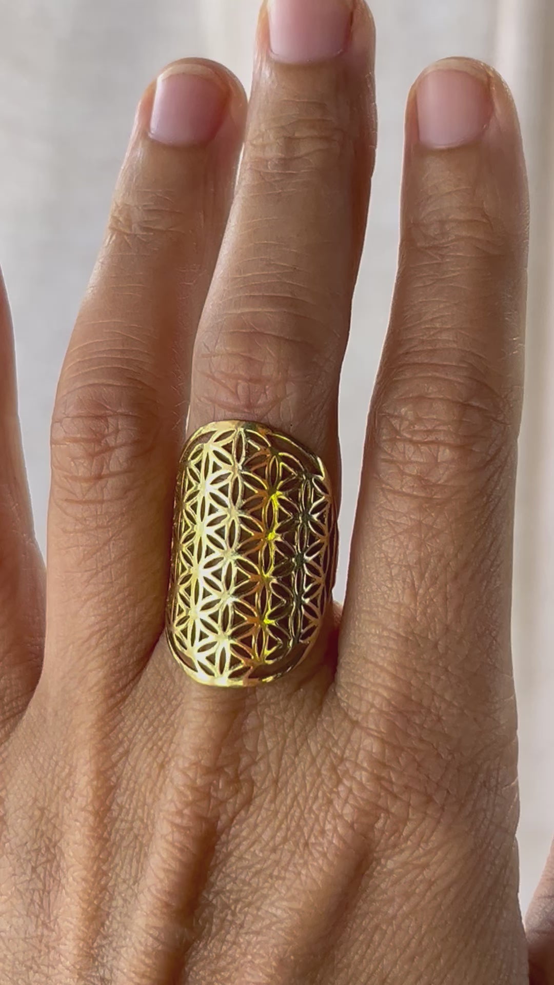 Mandala Ring ~ BLUME DES LEBENS ~ Messing