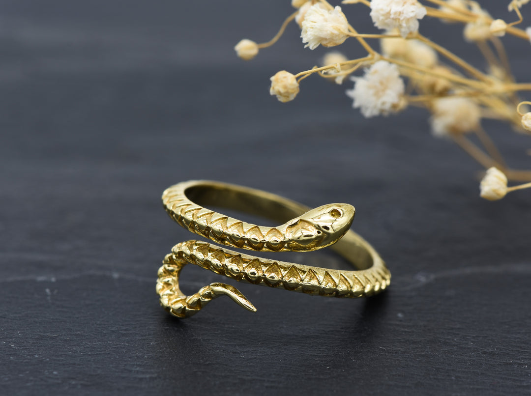 Snakes Ring Cobra | Brass | Adjustable | Snake Ring