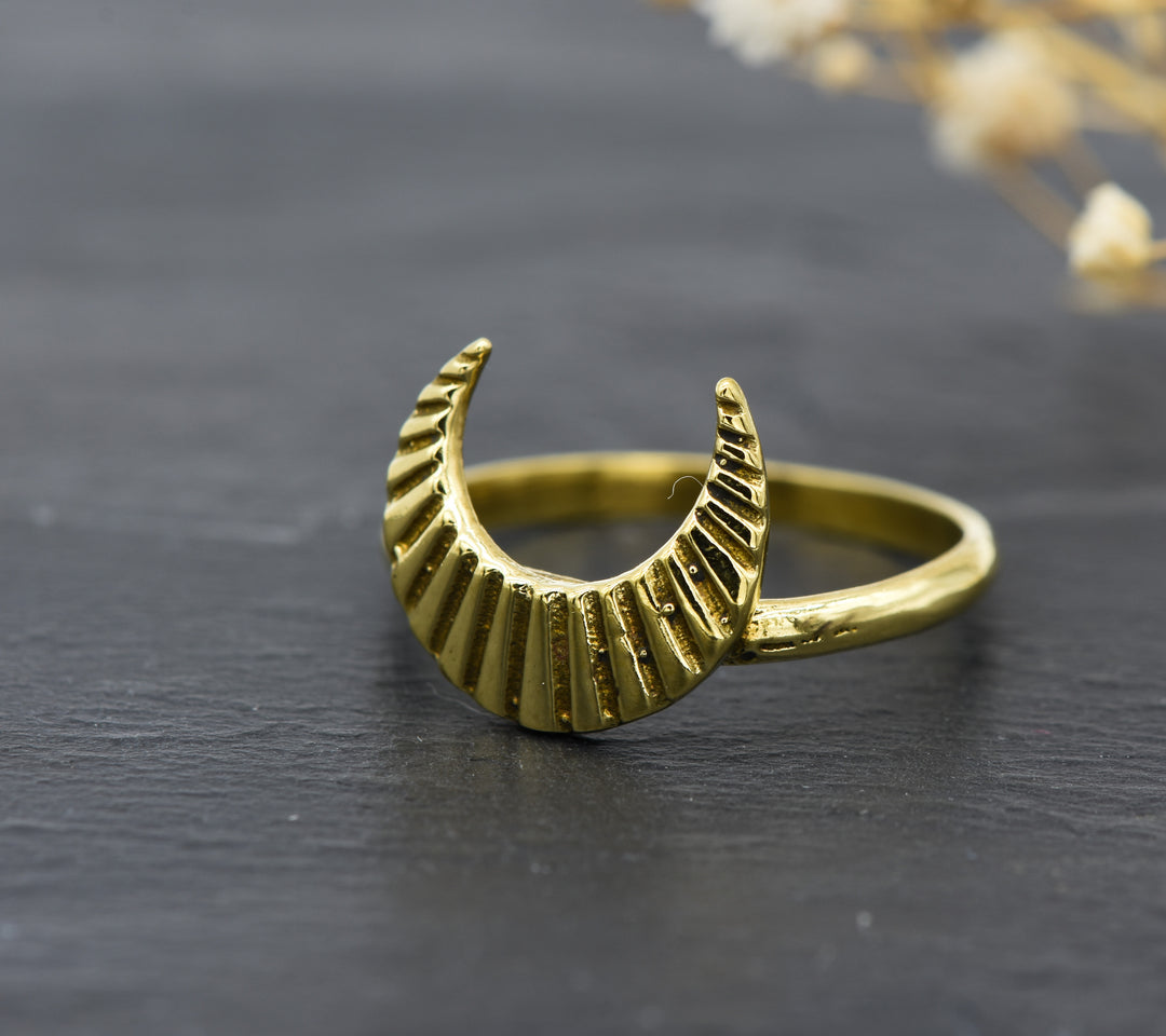 Mond Ring | Messing | Yoga Jewelry