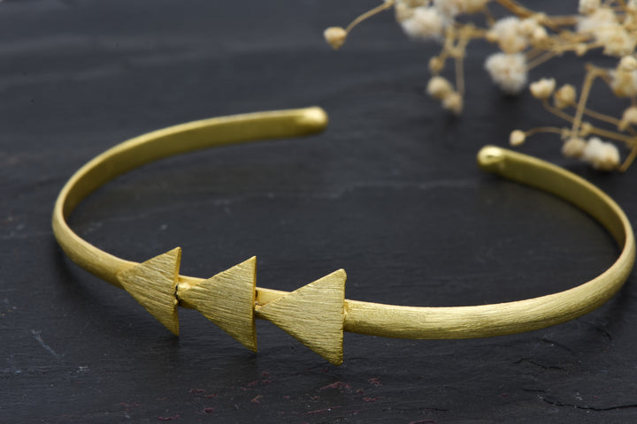 Adjustable boho bangle nala | Brass brace