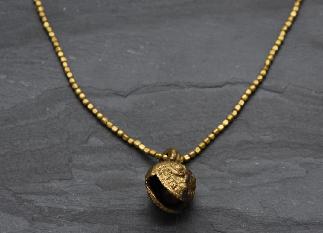 Kobra necklace | Snake with bell | Brass