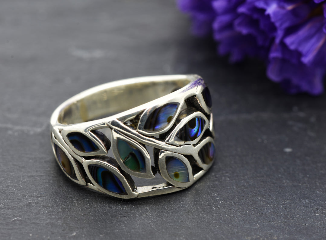 Silver ring "Arielle" with ABALONE shell | 925 sterling silver