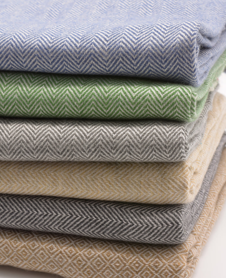 Kaschmirdecke | Luxus Decke Samui aus 100% Kaschmir | 140 x 290 cm | Beige Groß flauschig Weich Leicht