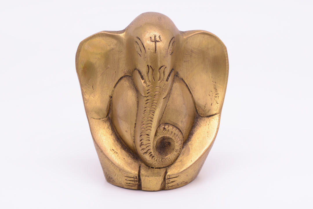 Ganesha figure (elephant) made of brass (10 cm)
