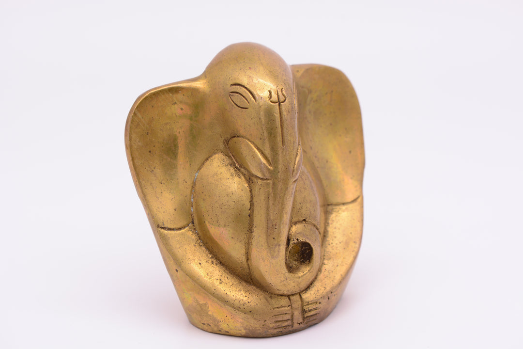Ganesha figure (elephant) made of brass (10 cm)
