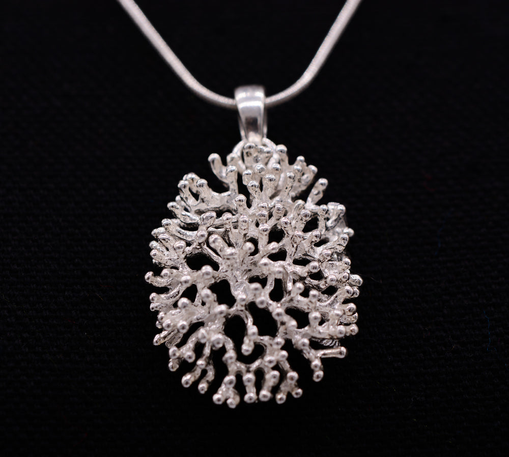 Koralle Kette 925er Sterling Silber