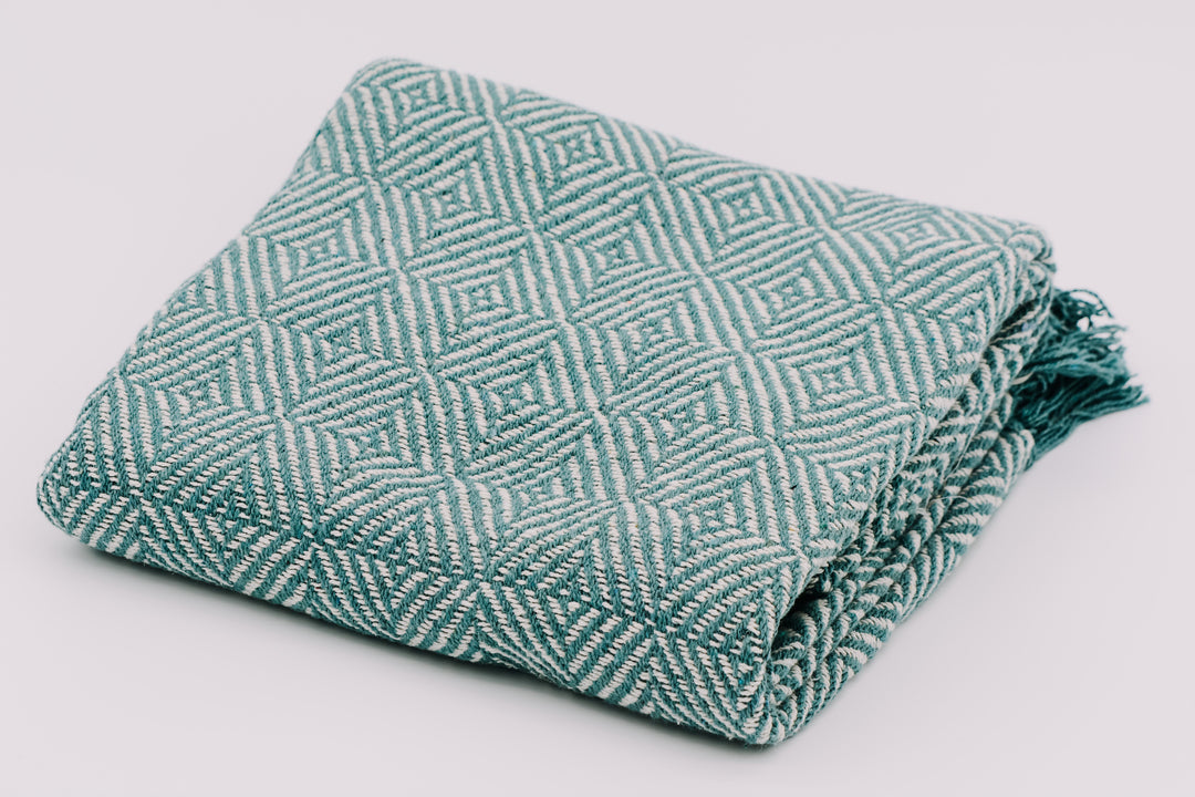Decke aus 100% Baumwolle | Boho-Style | Sofadecke | Überwurf