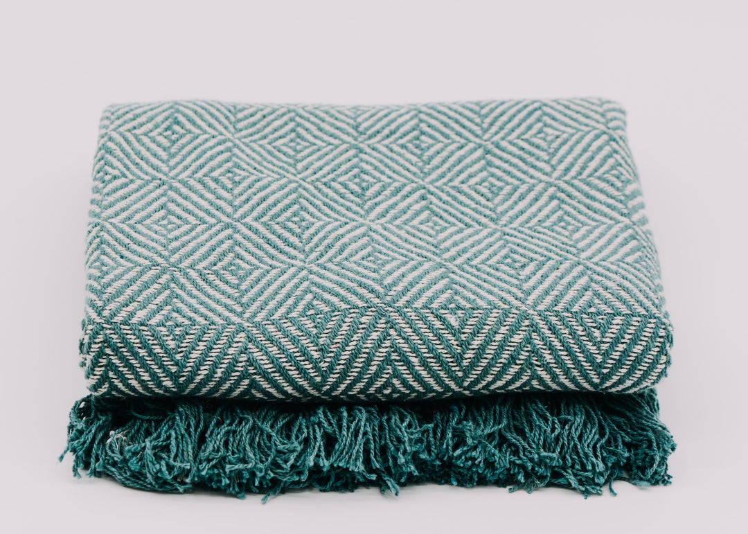 Decke aus 100% Baumwolle | Boho-Style | Sofadecke | Überwurf