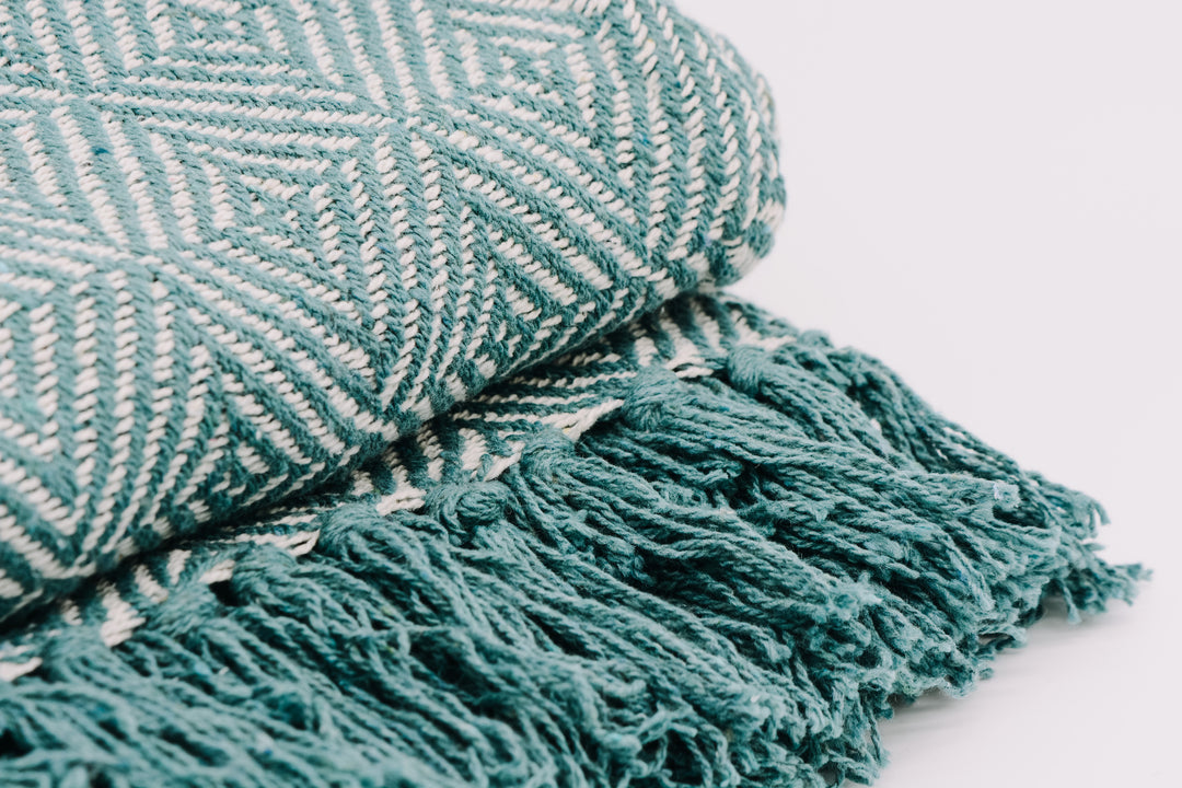Decke aus 100% Baumwolle | Boho-Style | Sofadecke | Überwurf