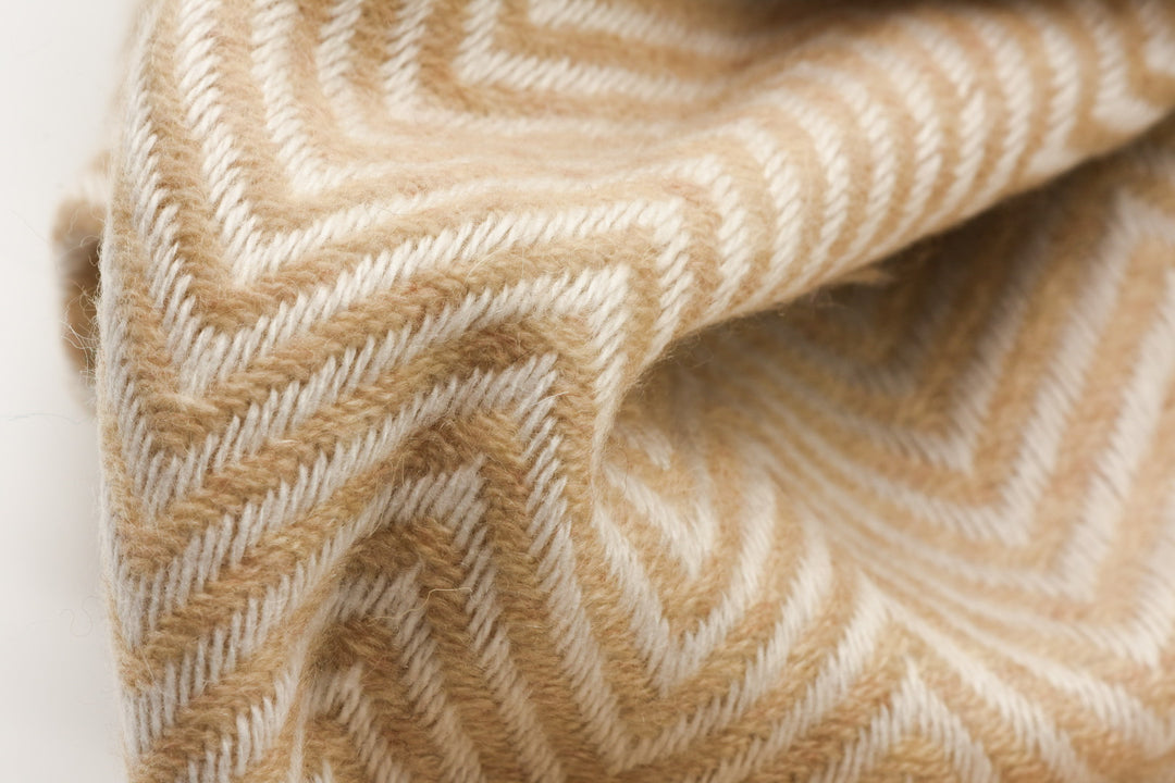 Luxus Decke Bali aus 100% Kaschmir | 140x290 cm | Kaschmirdecke | Beige Cremeweiß