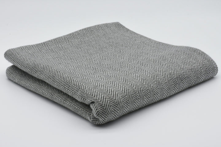 Kaschmirdecke Grau | Luxus Decke Tuvalu aus 100% Kaschmir | 140 x 290 cm | Groß Weich flauschig leicht Kuschelig