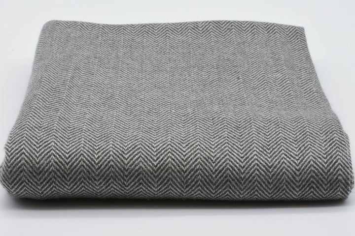 Kaschmirdecke Grau | Luxus Decke Tuvalu aus 100% Kaschmir | 140 x 290 cm | Groß Weich flauschig leicht Kuschelig