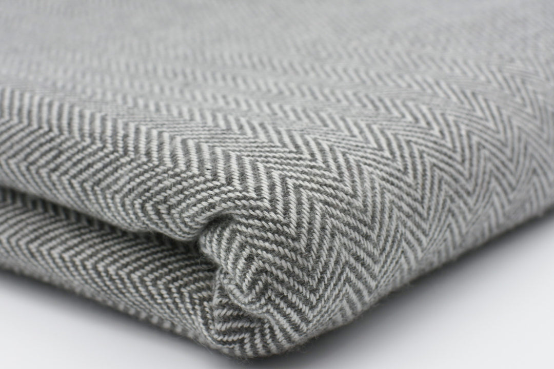 Kaschmirdecke Grau | Luxus Decke Tuvalu aus 100% Kaschmir | 140 x 290 cm | Groß Weich flauschig leicht Kuschelig