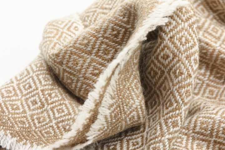 Luxury blanket Borneo from 100% cashmere | 140x290 cm | beige