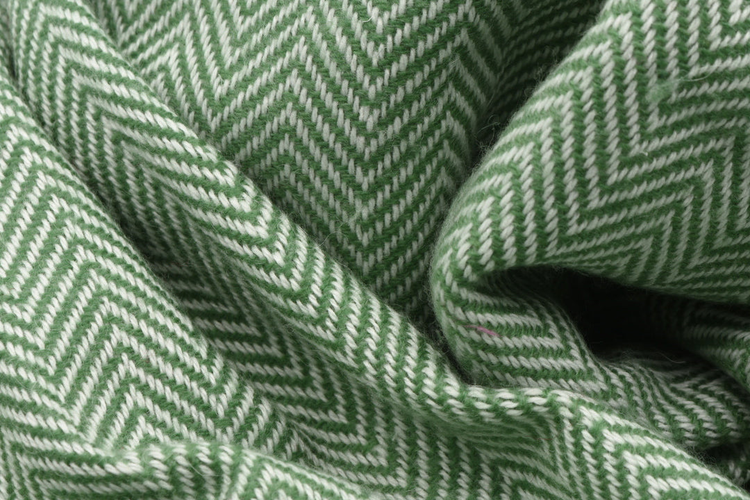 Kaschmirdecke | Luxus Decke Mauritius aus 100% Kaschmir | 140x290 cm | Grün Groß Weich Leicht Kuschelig