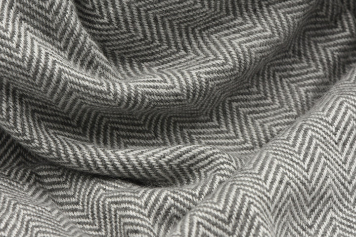 Kaschmirdecke Grau | Luxus Decke Tuvalu aus 100% Kaschmir | 140 x 290 cm | Groß Weich flauschig leicht Kuschelig