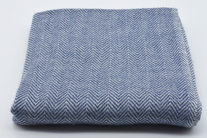 Luxus Kaschmir Schal TONGA I 70x210 cm | Blau | Kaschmirschal | 100 Kaschmirwolle | weich, kuschlig, flauschig & leicht