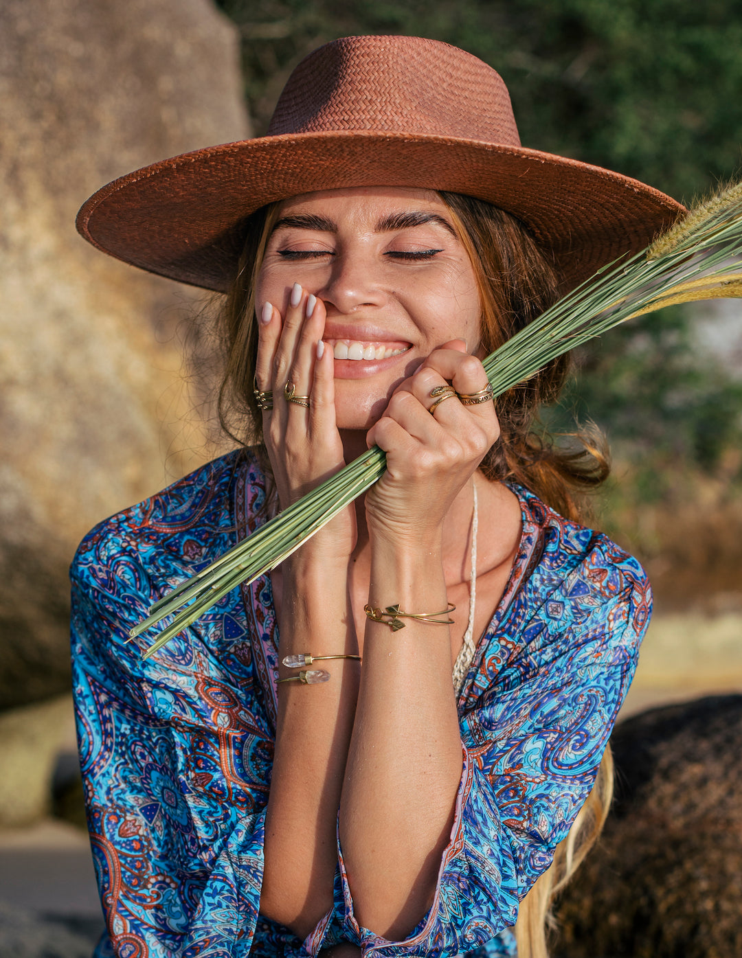 Adjustable boho bangle Tara | Brass | bracelet