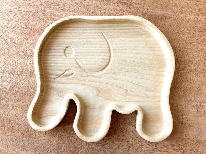 Kinderteller Elefant aus Holz