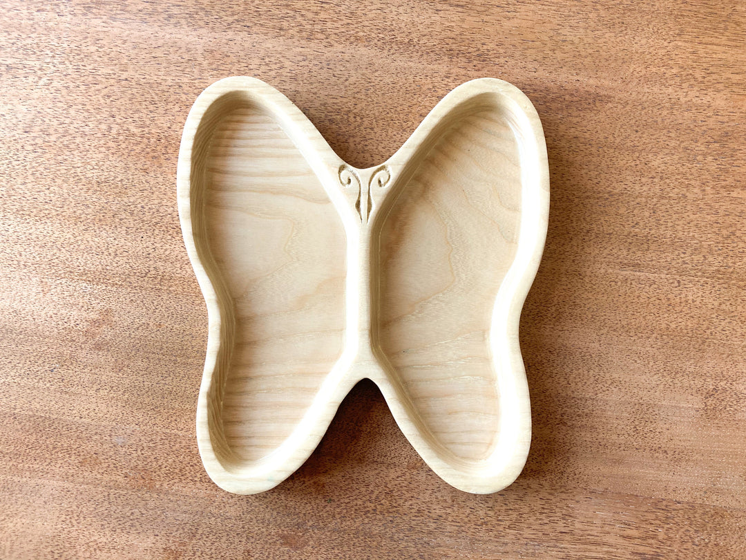 Kinderteller Schmetterling aus Holz