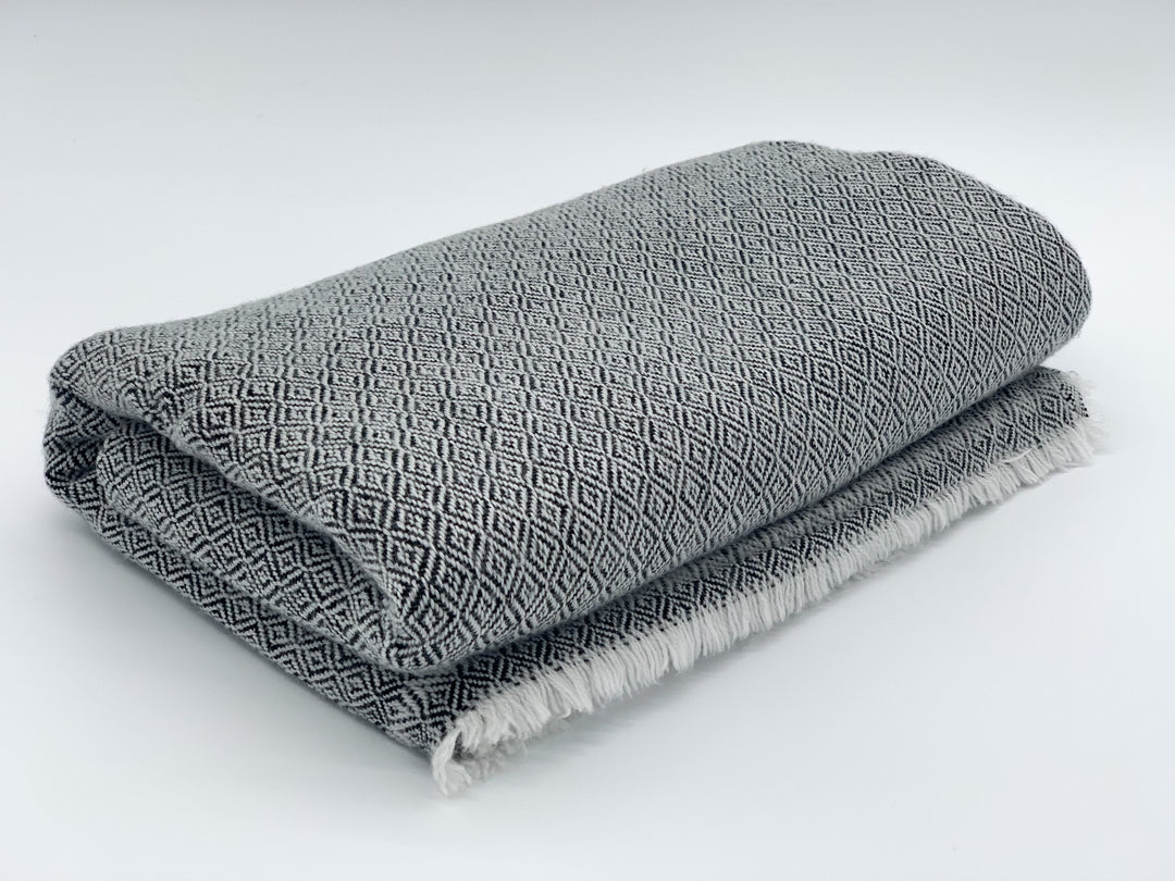 Decke aus Kaschmir Schwarz-Weiß