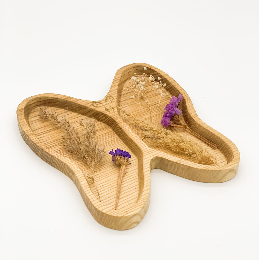 Kinderteller Schmetterling aus Holz