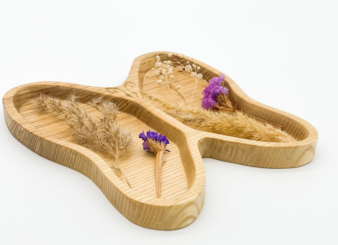 Kinderteller Schmetterling aus Holz