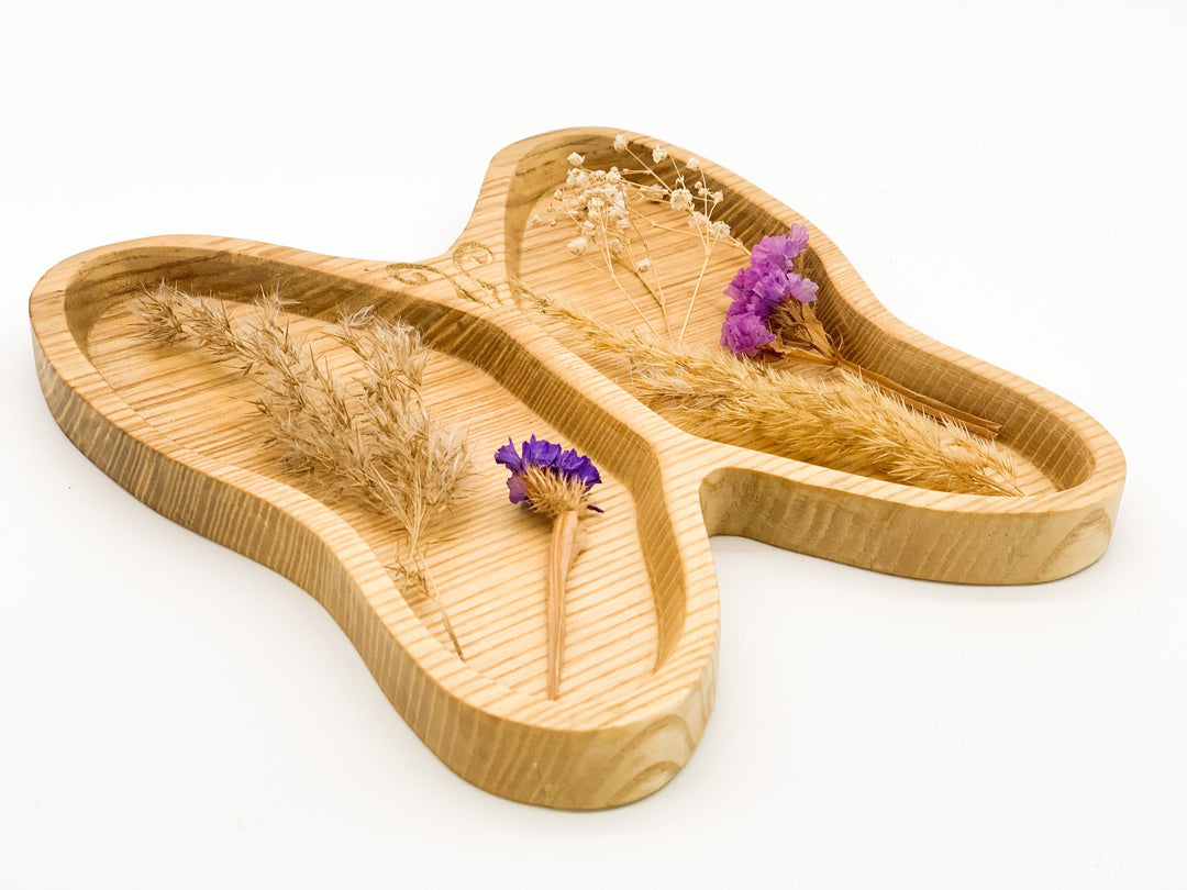 Kinderteller Schmetterling aus Holz