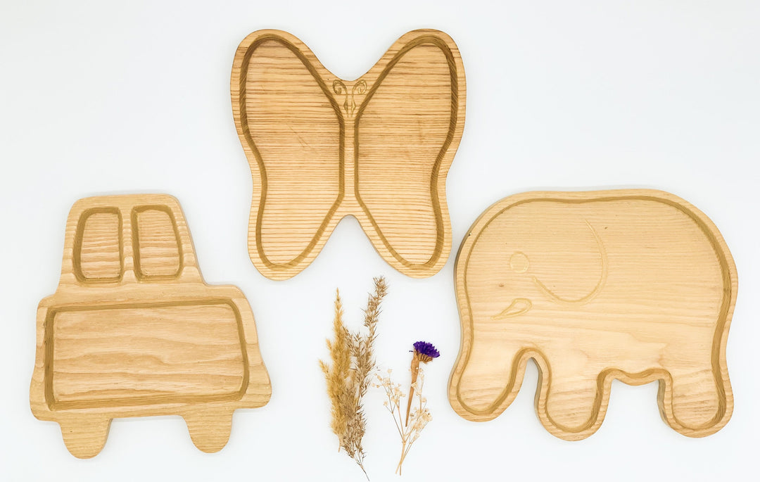 Kinderteller Schmetterling aus Holz