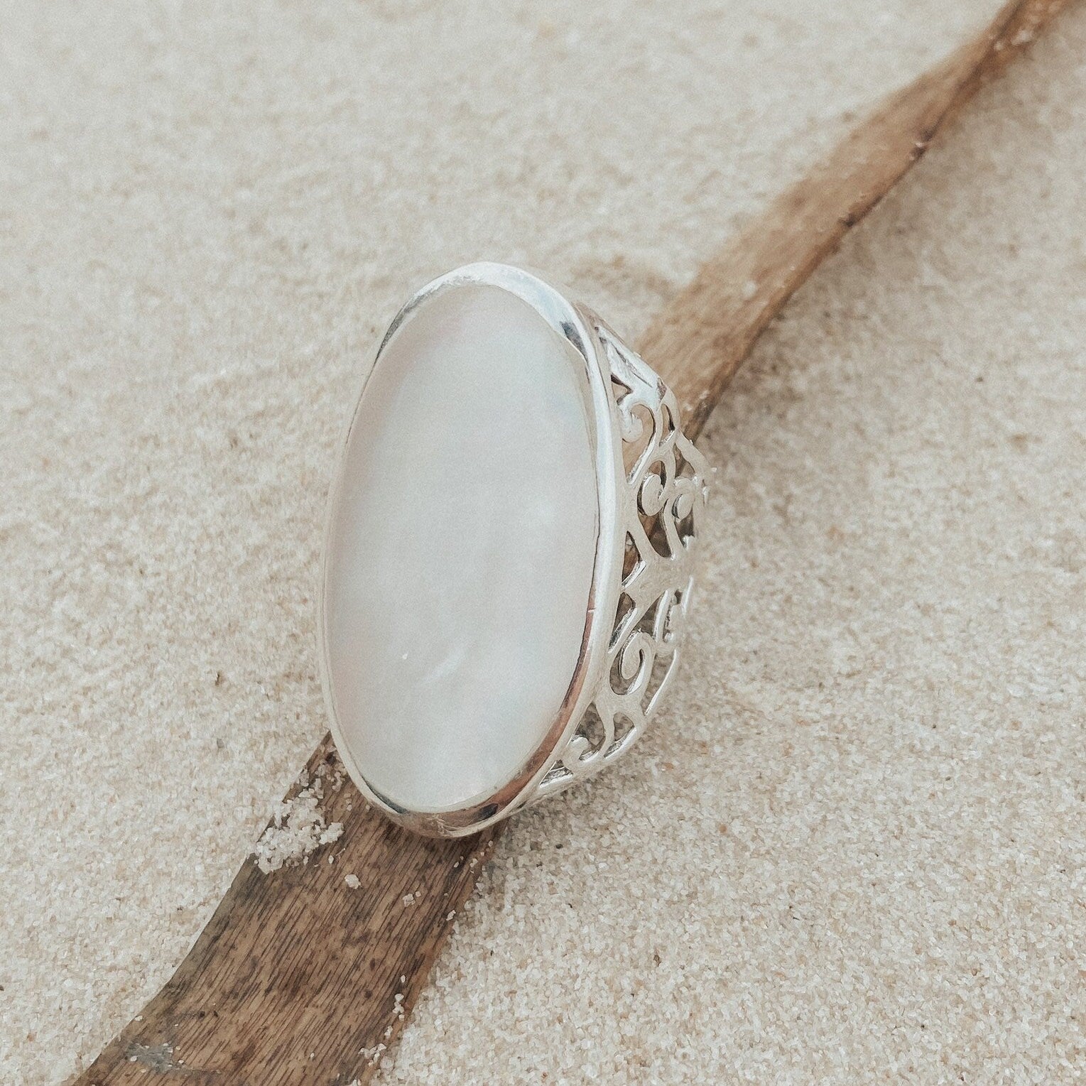 PERLMUTT RING „LYRAH“ | SILBERRING | 925ER STERLING SILBER
