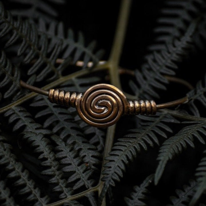 Boho Armreif Spirale | Messing