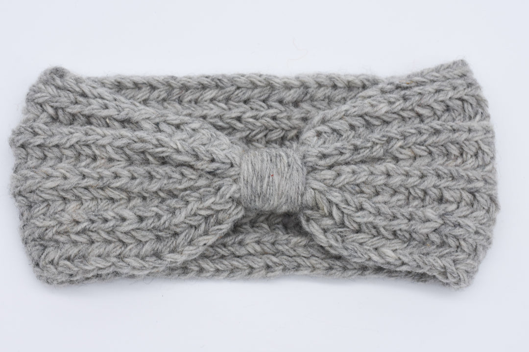 Stirnband Schleife, Knoten, Dame, Frau, Wolle, Handgestrickt